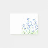 Waterverf blauwe bloemen bos bosgrond chic post-it® notes (Voorkant)