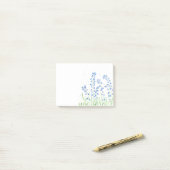 Waterverf blauwe bloemen bos chic post-it® notes (Op bureau)