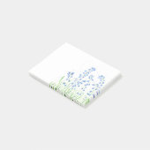 Waterverf blauwe bloemen bos chic post-it® notes (Schuin)