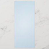 Waterverf Blauwe Bloemen Bruiloft Menu (Achterkant)