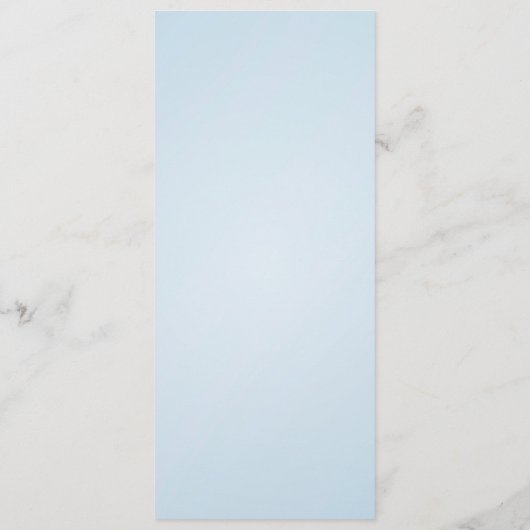 Waterverf Blauwe Bloemen Bruiloft Menu (Achterkant)