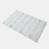 Waterverf Blauwe Bloemen Deurmat (Schuin)