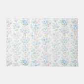 Waterverf Blauwe Bloemen Deurmat (Voorkant)