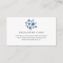 Waterverf Blauwe Bloemen Envelopkaart