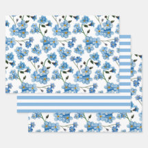 Waterverf blauwe bloemen. Floral giral patroon