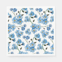 Waterverf blauwe bloemen. Floral giral patroon