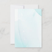 Waterverf blauwe bloemen kaart, creëer je eigen th bedankkaart (Achterkant)