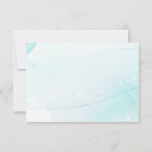 Waterverf Blauwe Bloemen Kaart, creëer Uw Eigen Bedankkaart (Achterkant)