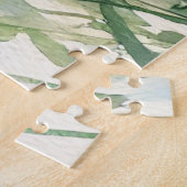 Waterverf Blauwe Bloemen Korenbloem Duitsland | Legpuzzel (Zijkant)