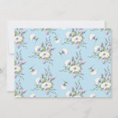 Waterverf Blauwe Bloemen Morning Glory Handfasting Save The Date (Achterkant)