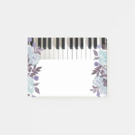 waterverf Blauwe Bloemen Piano Post-it® Notes