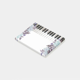 waterverf Blauwe Bloemen Piano Post-it® Notes