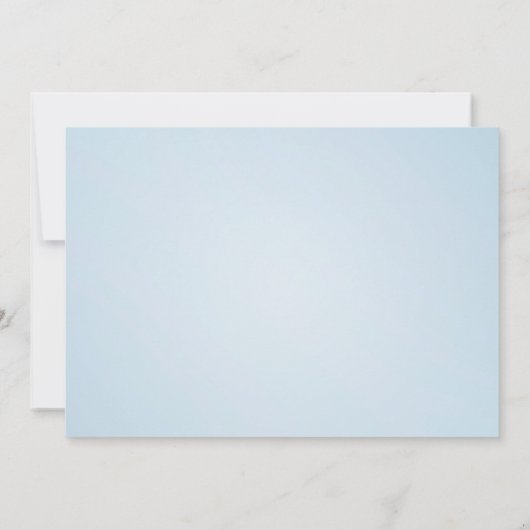 Waterverf Blauwe Bloemen sparen de Datum Save The Date (Achterkant)