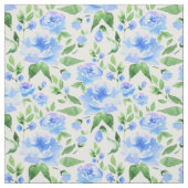 Waterverf blauwe bloemen stof (Swatch)
