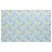 Waterverf blauwe bloemen stof (Fat Quarter)