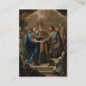 Waterverf Blauwe Bloemen Trouwgebed Kaart Plaatskaartje (Voorkant)