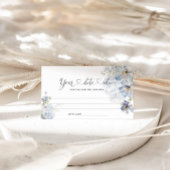 Waterverf Blauwe bloemendate nachtelijke ideeën. D Informatiekaartje