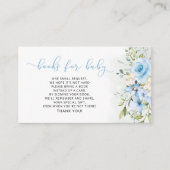 Waterverf blauwe boeken voor baby informatiekaartje (Voorkant)