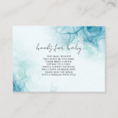 Waterverf Blauwe Boeken voor Baby Kaart (Voorkant)