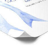 Waterverf blauwe boog - baby's zijn zoet poster (Hoek)