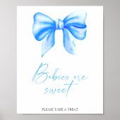 Waterverf blauwe boog - baby's zijn zoet poster (Voorkant)