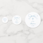 Waterverf Blauwe Boog Doop Tafel Confetti (Achterkanten)