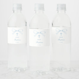 Waterverf Blauwe Boog Doop Waterfles Etiket