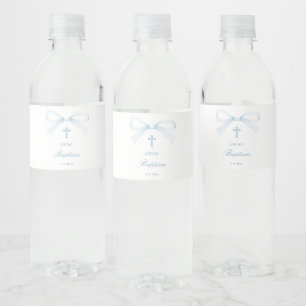 Waterverf Blauwe Boog Doop Waterfles Etiket