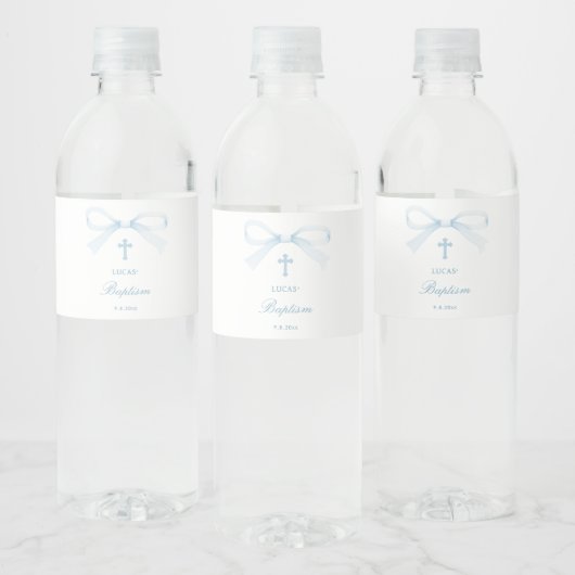 Waterverf Blauwe Boog Doop Waterfles Etiket (Flessen)