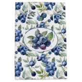 Waterverf blauwe bosbessen medium cadeauzakje (Voorkant)