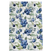 Waterverf blauwe bosbessen medium cadeauzakje (Achterkant)
