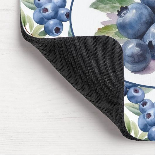 Waterverf blauwe bosbessen muismat (Hoek)