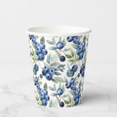 Waterverf blauwe bosbessen papieren bekers (Achterkant)