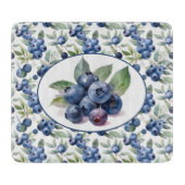 Waterverf blauwe bosbessen snijplank (Voorkant)
