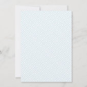 Waterverf Blauwe Botanische Monogram Huwelijks Cre Save The Date (Achterkant)