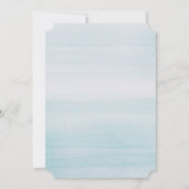 Waterverf blauwe bruiloft. Eenvoudig elegant nauti Save The Date (Achterkant)