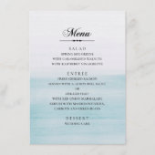 Waterverf blauwe bruiloft. Klassieke elegante naut Menu (Voorkant)