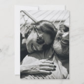 Waterverf blauwe bruiloft. Klassieke elegante naut Save The Date (Achterkant)