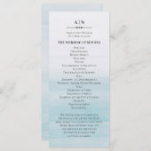 Waterverf Blauwe bruiloft. Klassieke nautische sim Programmakaart (Voorkant / Achterkant)