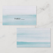 Waterverf Blauwe bruiloft. Moderne elegante nautis Plaatskaartje (Voorkant / Achterkant)