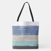 Waterverf Blauwe Canvas tas (Voorkant)