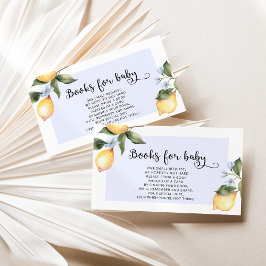 Waterverf Blauwe citroenboeken voor baby Informatiekaartje
