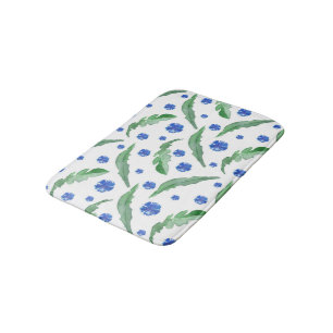 Waterverf Blauwe cornbloemen Badmat