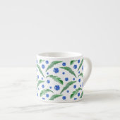 Waterverf Blauwe cornbloemen Espresso Kop (Voorkant rechts)