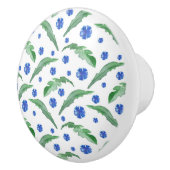 Waterverf Blauwe cornbloemen Keramische Knop (Rechts)