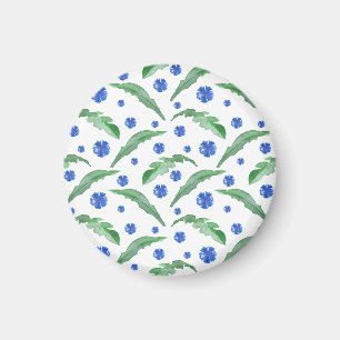 Waterverf Blauwe cornbloemen Magneet