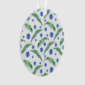 Waterverf Blauwe cornbloemen Ornament (voorkant)