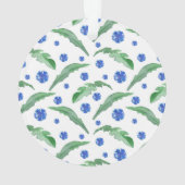 Waterverf Blauwe cornbloemen Ornament (achterkant)