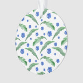 Waterverf Blauwe cornbloemen Ornament (voorkant)