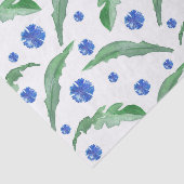Waterverf Blauwe cornbloemen Tissuepapier (Detail)